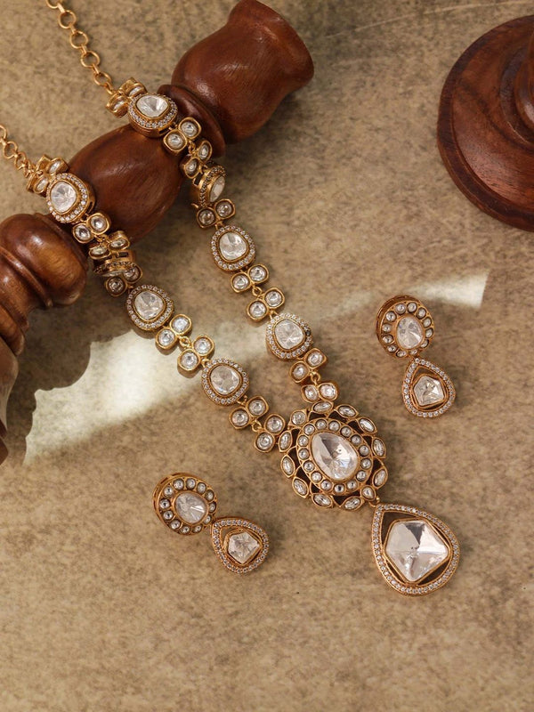 Splendor Of Meira Statement Polki Jewellery Set