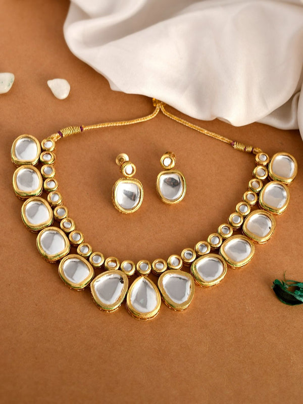 Gold Plated Kundan Jadau Ethnic Jewellery Set