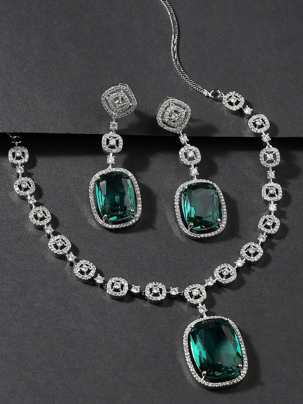 American Diamond Studded Jewellery Set